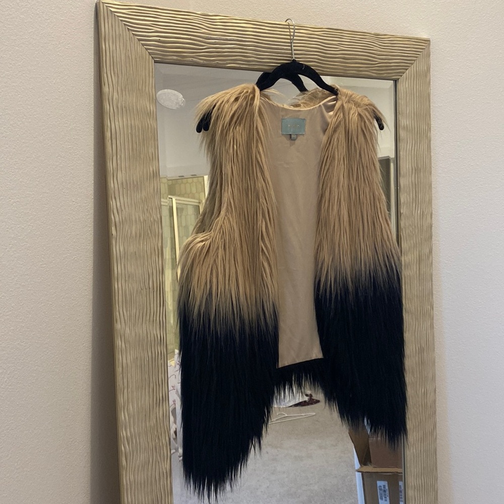 Two toned fur vest